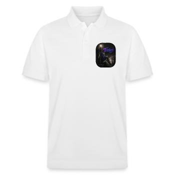 Techno Girl unter Laterne im Regen we Love Techno - Stanley/Stella Unisex Bio-Poloshirt PREPSTER - Weiß - Vorne - Roxy (174cm) & Andy (188cm)