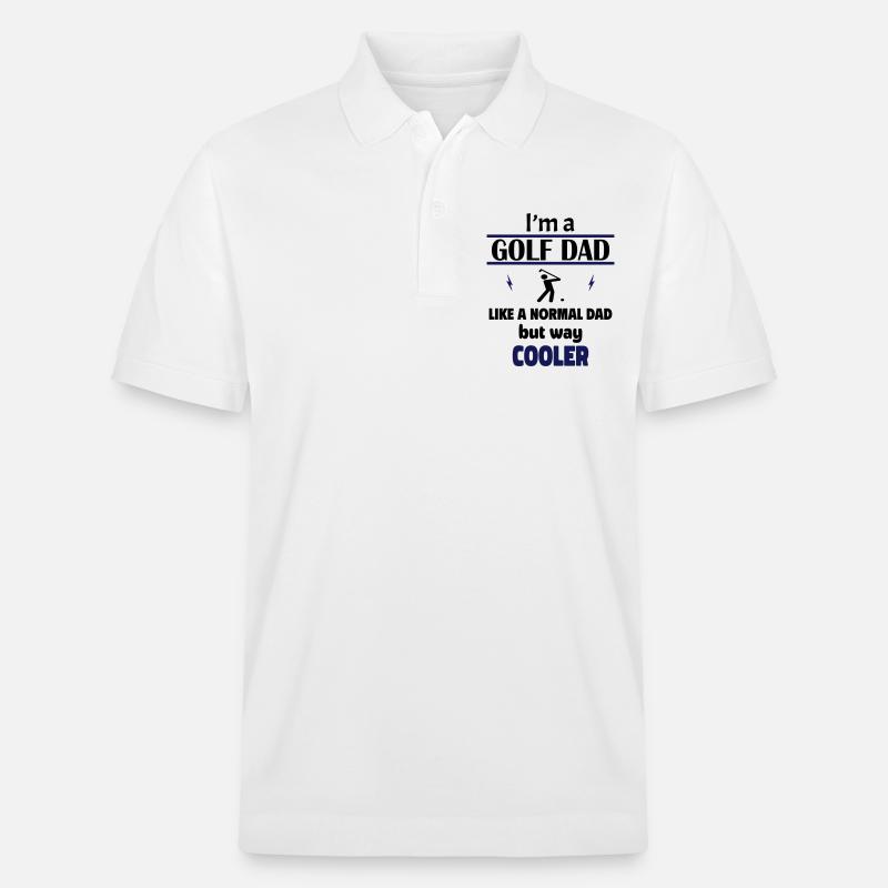 ich bin ein golf papa - Stanley/Stella Unisex Bio-Poloshirt PREPSTER - Weiß