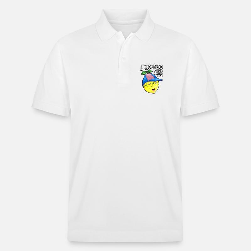 Lemonhead, immer ein frischer Geist - Stanley/Stella Unisex Bio-Poloshirt PREPSTER - Weiß