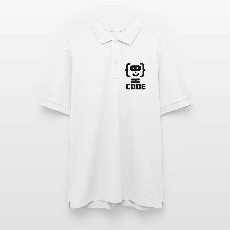 Hacker-Programmierer-Code-Logo mit Text CODE Stanley/Stella Unisex Bio-Poloshirt PREPSTER
