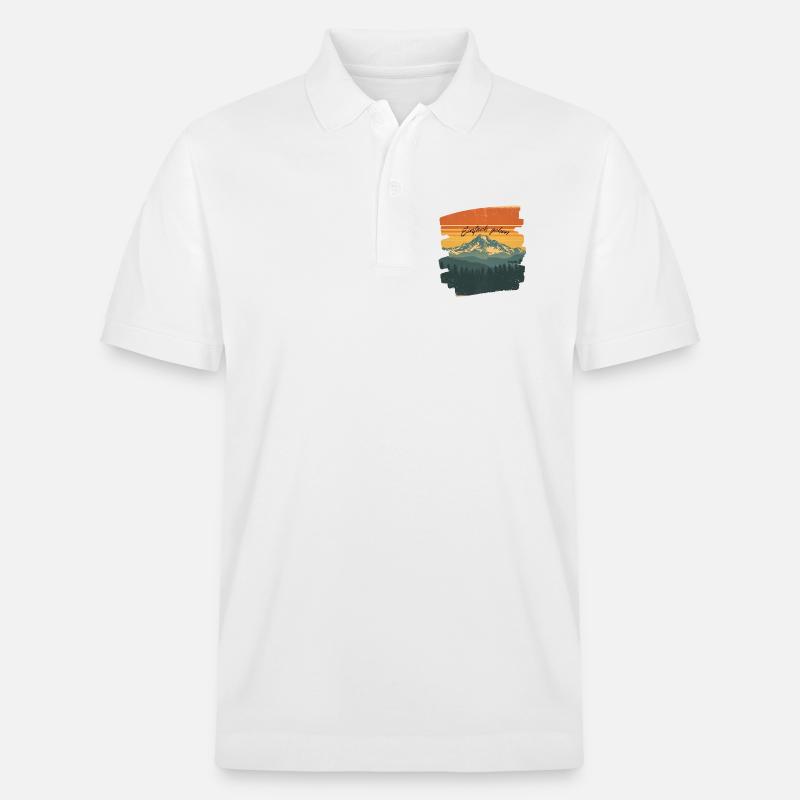 Jacaranda "Einfach gehen" Berglandschaft - Stanley/Stella Unisex Bio-Poloshirt PREPSTER - Weiß