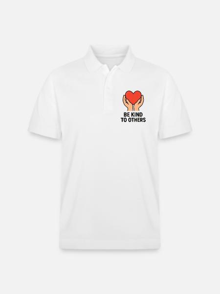 Hands Holding Heart of Kindness - Stanley/Stella Unisex Organic Polo Shirt PREPSTER - white