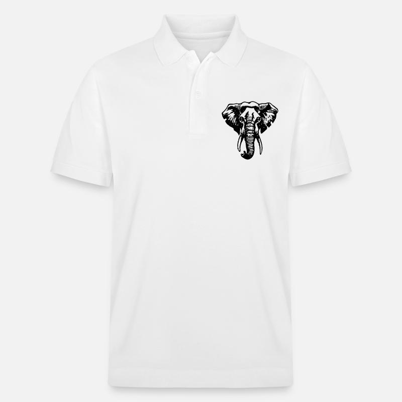 Elefant Elefanten - Stanley/Stella Unisex Bio-Poloshirt PREPSTER - Weiß