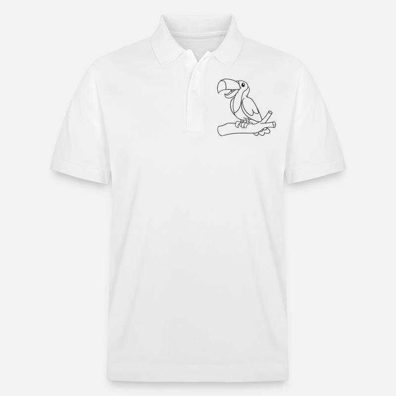 Tukan, Tukane, Vogel, Geschenk, Geschenkidee - Stanley/Stella Unisex Bio-Poloshirt PREPSTER - Weiß