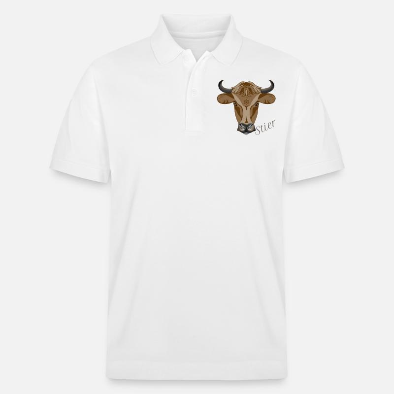 Sternzeichen Stier - Stanley/Stella Unisex Bio-Poloshirt PREPSTER - Weiß