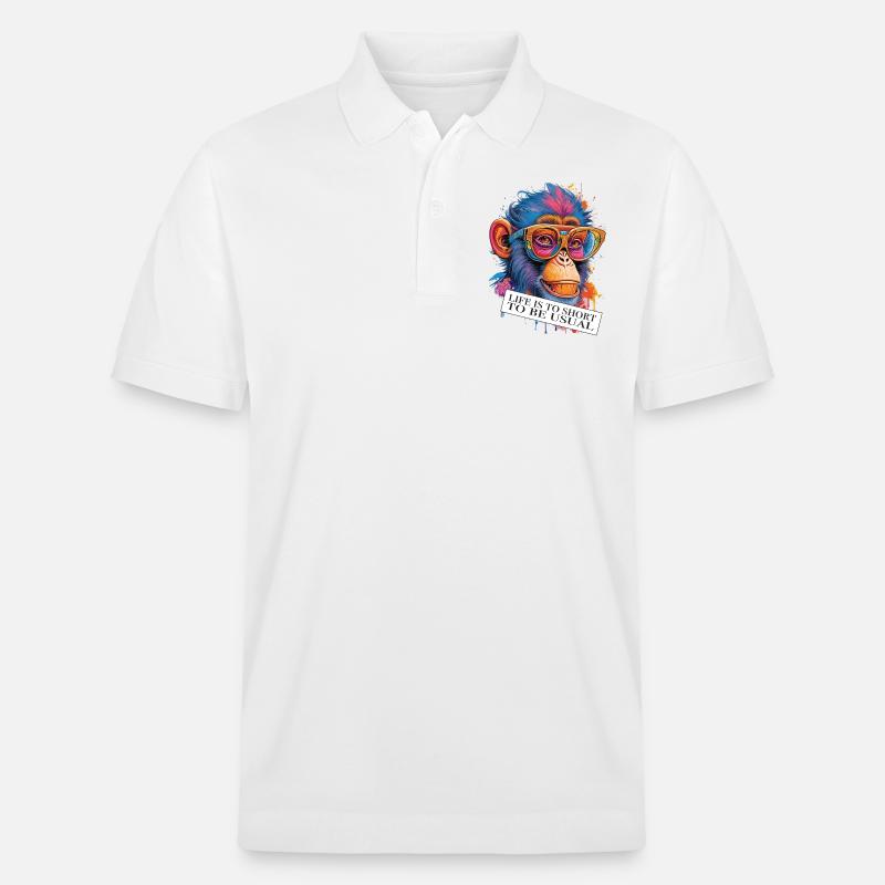 Singe dicton et attitude ambigus - Polo PREPSTER bio Stanley/Stella Unisexe - blanc