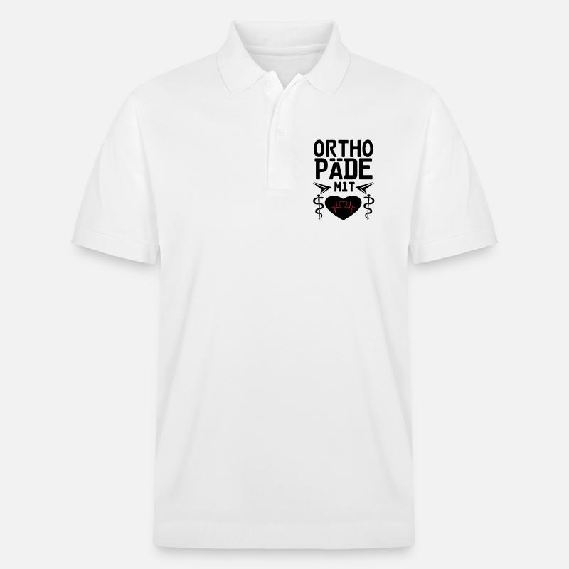 Orthopäde mit Herz Geschenk - Stanley/Stella Unisex Bio-Poloshirt PREPSTER - Weiß