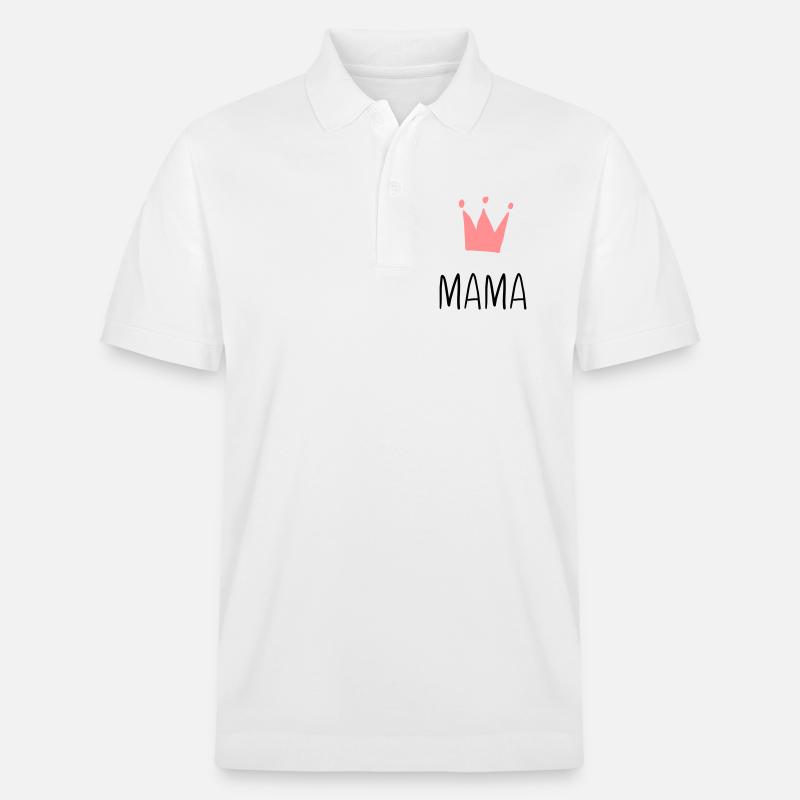 Mama Krone - Beste Mama - Stanley/Stella Unisex Bio-Poloshirt PREPSTER - Weiß