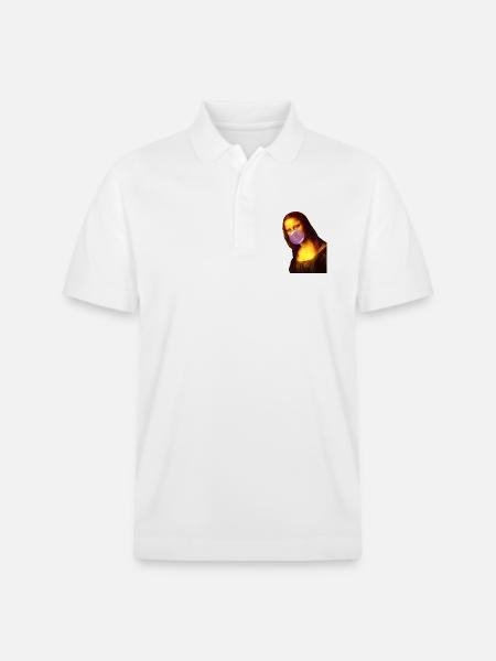 Mona Lisa Kaugummi Bubble - Stanley/Stella Unisex Bio-Poloshirt PREPSTER - Weiß