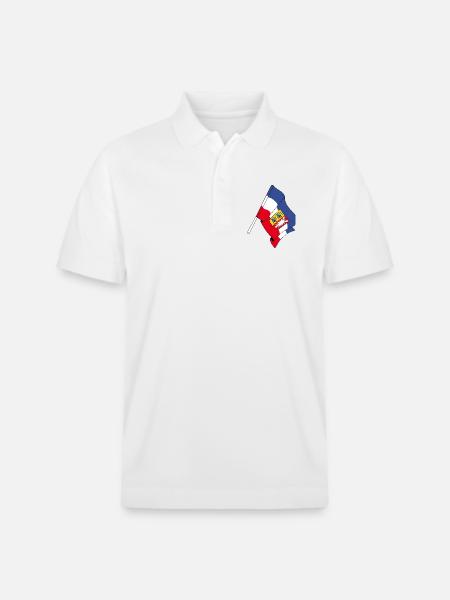 Flagge Schleswig Holstein - Stanley/Stella Unisex Bio-Poloshirt PREPSTER - Weiß
