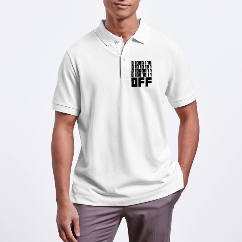 Binary Code F**k OFF – Humour Nerd & Geek Code Polo PREPSTER bio Stanley/Stella Unisexe