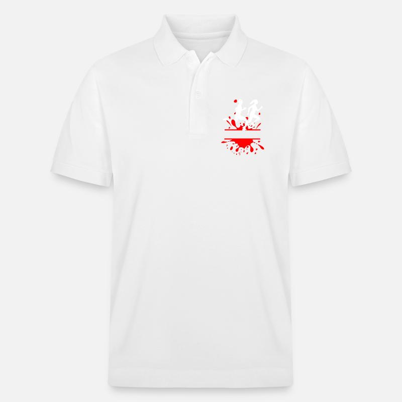 Mud Run Duo – Individuelles Splash-Design - Stanley/Stella Unisex Bio-Poloshirt PREPSTER - Weiß