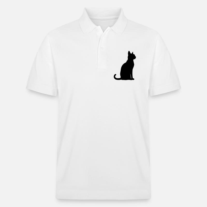 Katze Tier - Stanley/Stella Unisex Bio-Poloshirt PREPSTER - Weiß