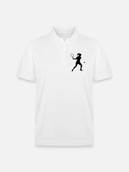 Tennis player - Stanley/Stella Unisex Organic Polo Shirt PREPSTER - white