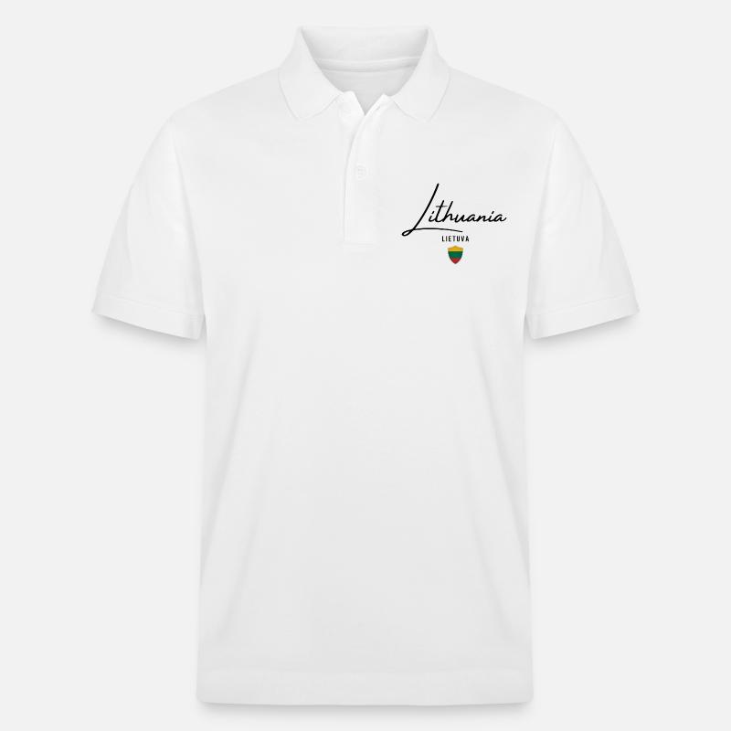 Drapeau lituanien, fierté lituanienne - Polo PREPSTER bio Stanley/Stella Unisexe - blanc