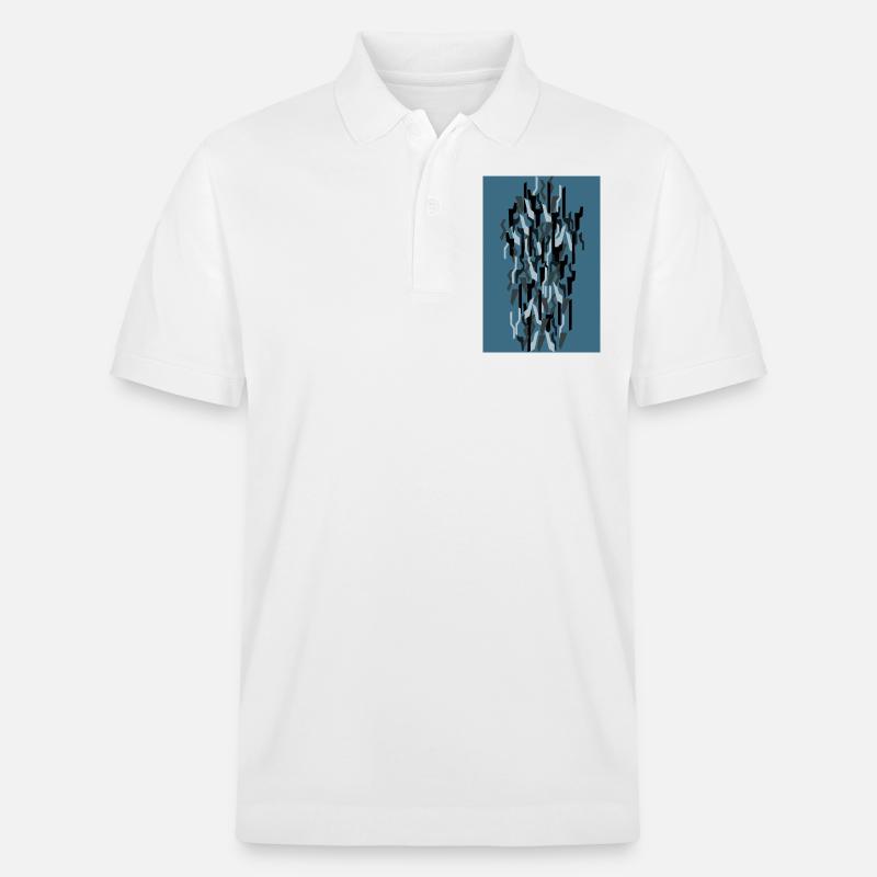 Camouflage Kunst Blau Gaming - Stanley/Stella Unisex Bio-Poloshirt PREPSTER - Weiß