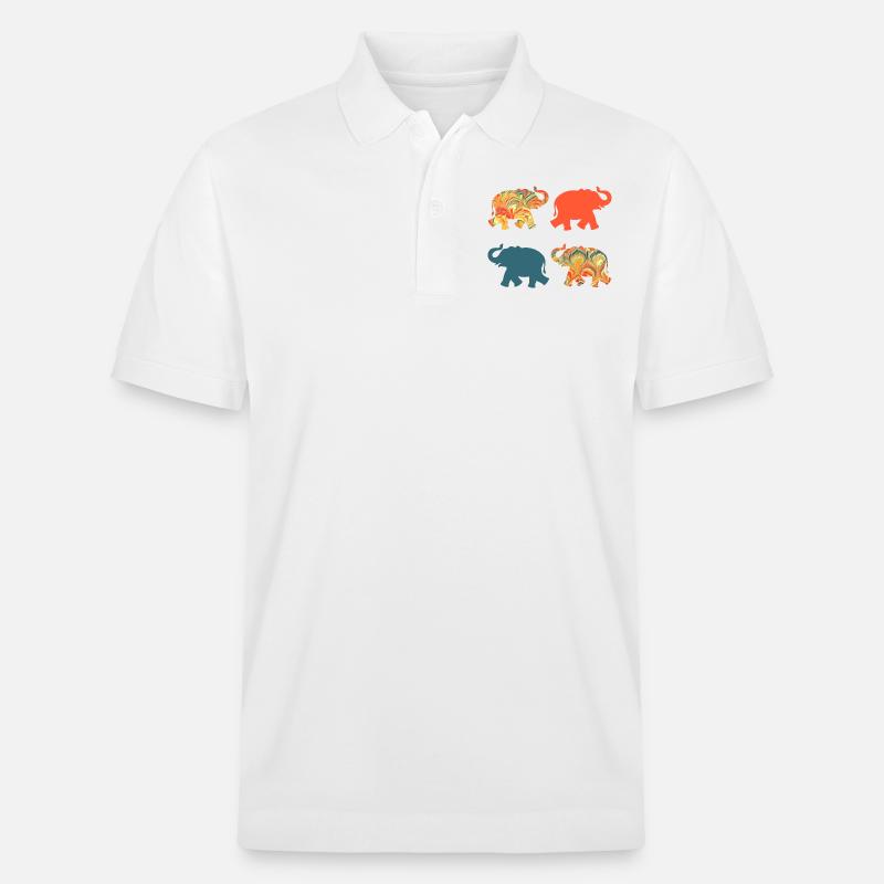 elefanten e 259 - Stanley/Stella Unisex Bio-Poloshirt PREPSTER - Weiß