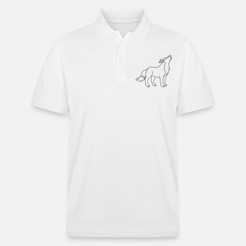 Wolf, Wölfe, Geschenk, Geschenkidee - Stanley/Stella Unisex Bio-Poloshirt PREPSTER - Weiß