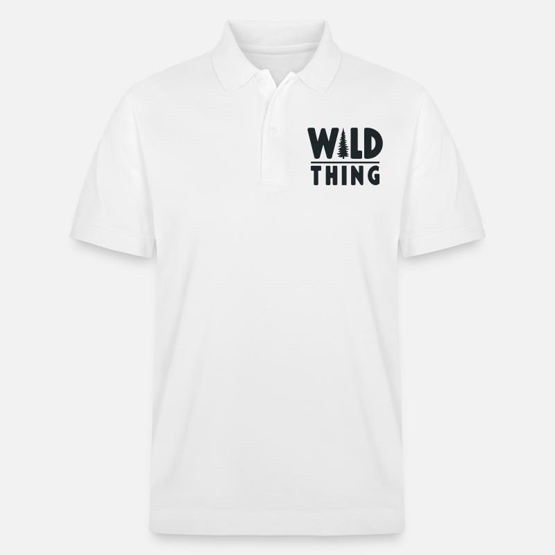 Wild Thing Wald Abenteuer - Stanley/Stella Unisex Bio-Poloshirt PREPSTER - Weiß