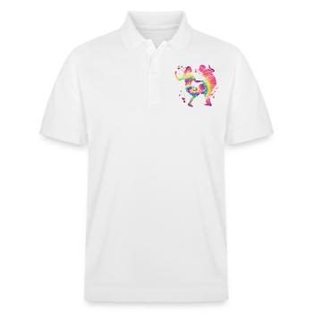 Dancing Swing Boogie Woogie Années 60 - Polo PREPSTER bio Stanley/Stella Unisexe - blanc - Devant - Roxy (174cm) & Andy (188cm)