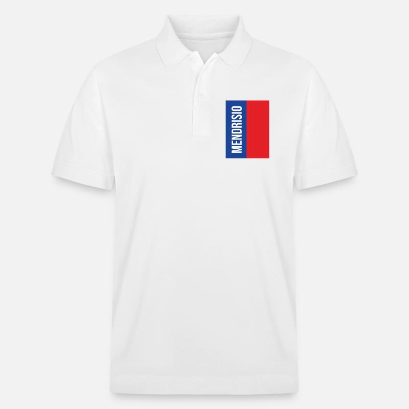 Mendrisio Blau Rot Vertical - Stanley/Stella Unisex Bio-Poloshirt PREPSTER - Weiß