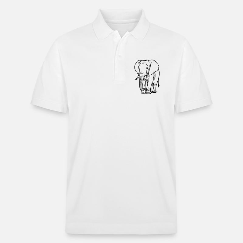 éléphant - Polo PREPSTER bio Stanley/Stella Unisexe - blanc