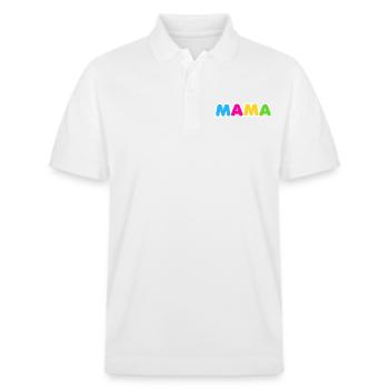 Mama Happiness Design - Polo PREPSTER bio Stanley/Stella Unisexe - blanc - Devant - Roxy (174cm) & Andy (188cm)