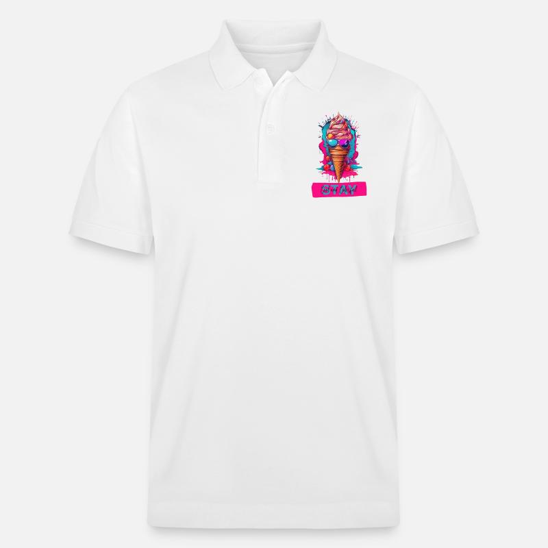 Radiant Delight - Helles Eis - Stanley/Stella Unisex Bio-Poloshirt PREPSTER - Weiß