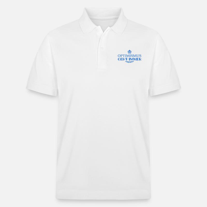 Optimismus ist super - Stanley/Stella Unisex Bio-Poloshirt PREPSTER - Weiß