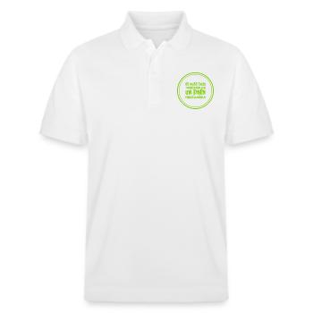 offenkundiger Fehler - Stanley/Stella Unisex Bio-Poloshirt PREPSTER - Weiß - Vorne - Roxy (174cm) & Andy (188cm)