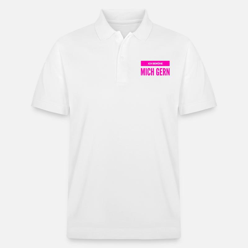 ich bin bemüht - Stanley/Stella Unisex Bio-Poloshirt PREPSTER - Weiß