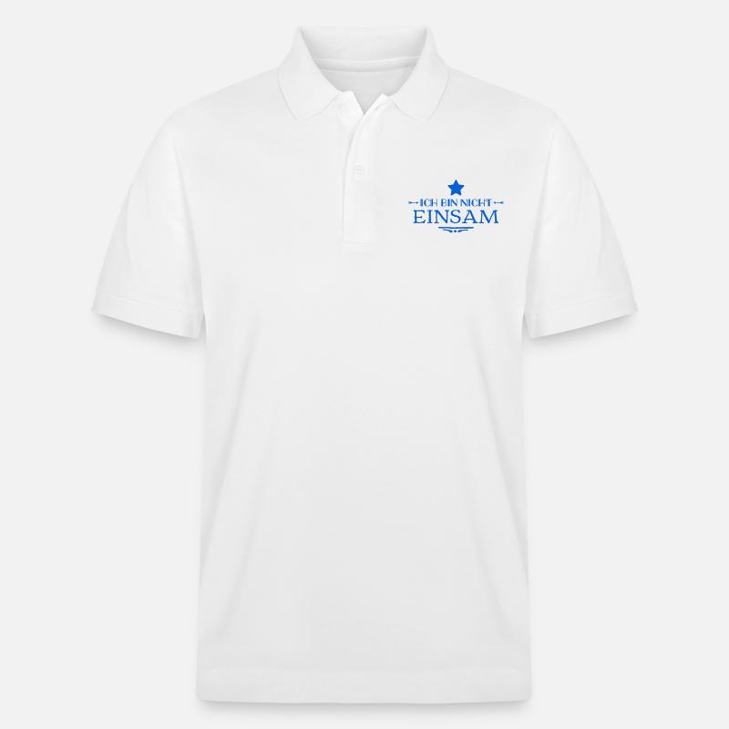 nicht einsam - Stanley/Stella Unisex Bio-Poloshirt PREPSTER - Weiß