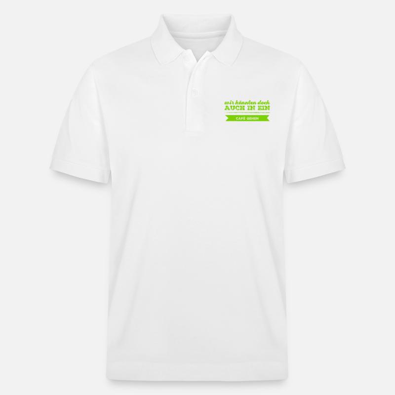 Lust auf einen Kaffee? - Stanley/Stella Unisex Bio-Poloshirt PREPSTER - Weiß