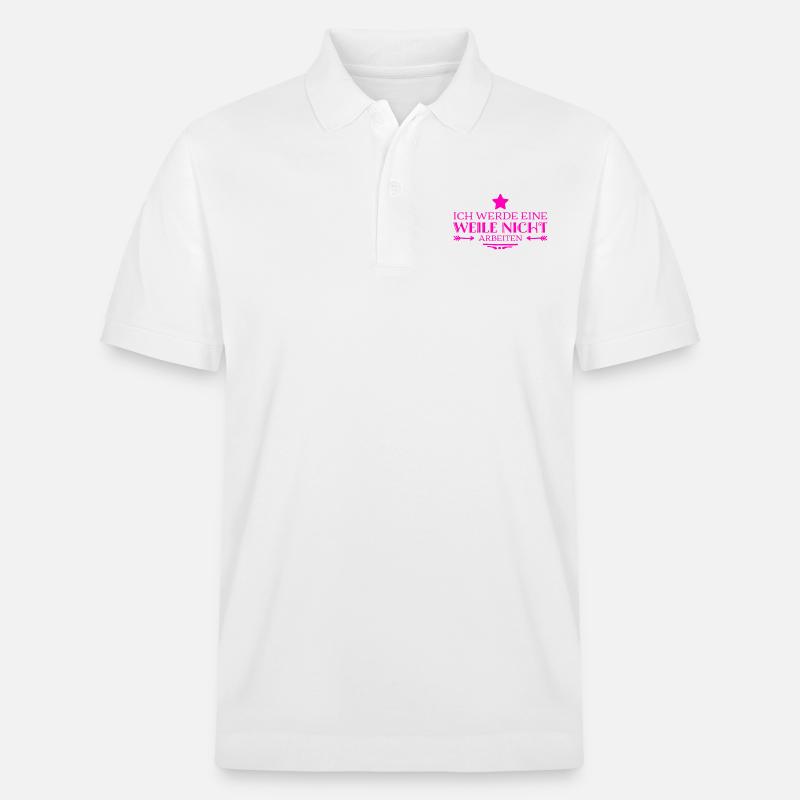 Arbeit wir überbewertet - Stanley/Stella Unisex Bio-Poloshirt PREPSTER - Weiß