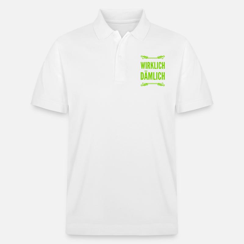 voll dämlich - Stanley/Stella Unisex Bio-Poloshirt PREPSTER - Weiß