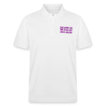 oft genug erklärt - Stanley/Stella Unisex Bio-Poloshirt PREPSTER - Weiß - Vorne - Roxy (174cm) & Andy (188cm)