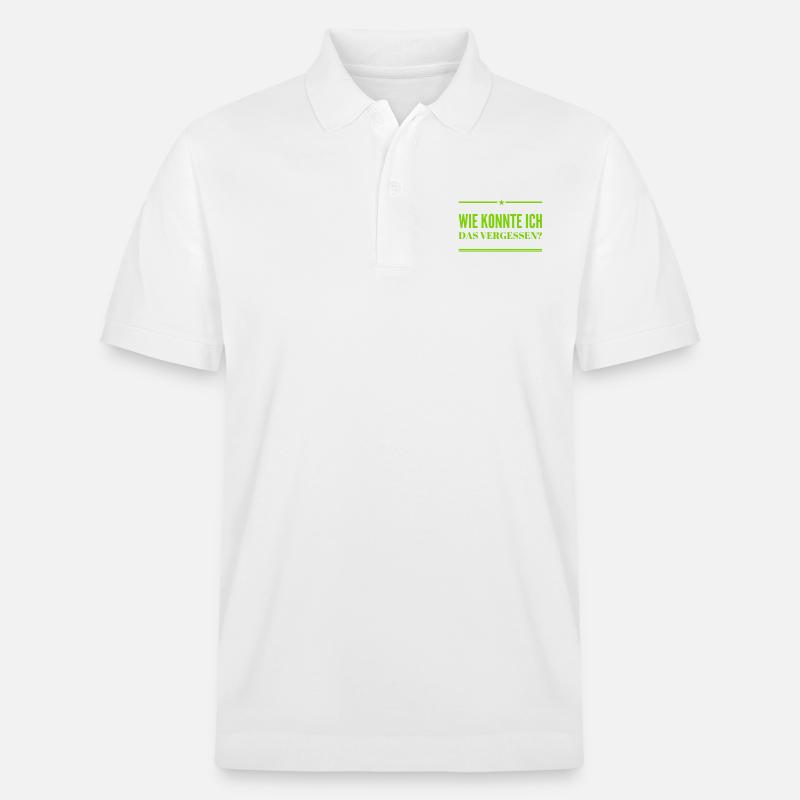 ich bin vergesslich - Stanley/Stella Unisex Bio-Poloshirt PREPSTER - Weiß