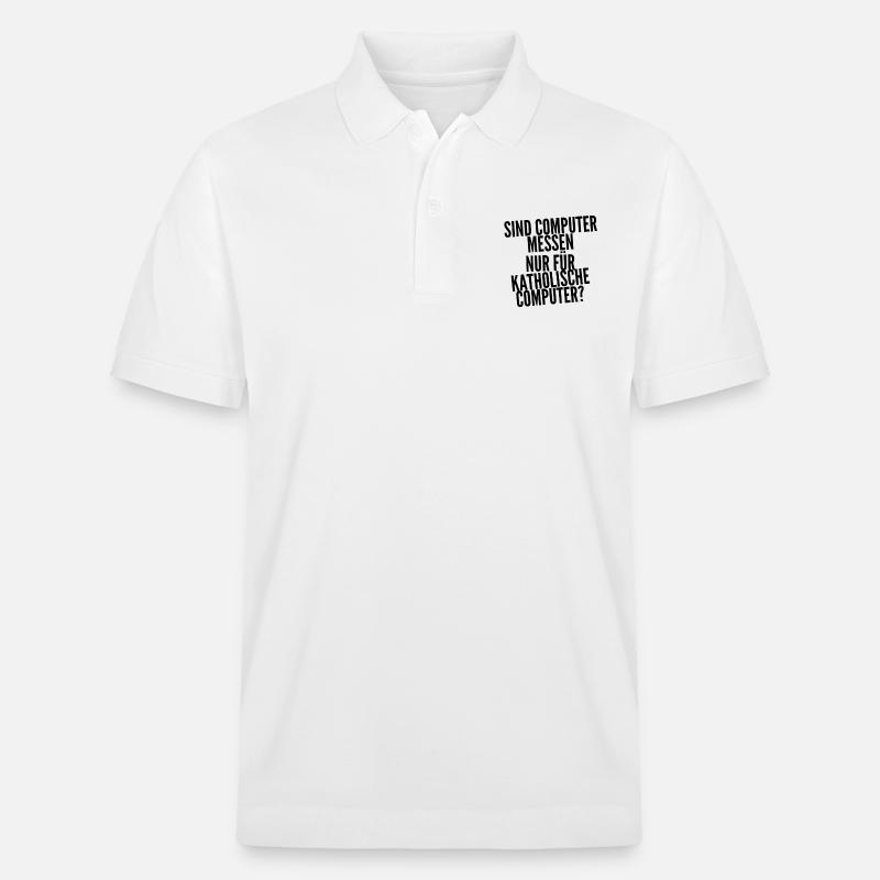 katholischer Computer - Stanley/Stella Unisex Bio-Poloshirt PREPSTER - Weiß