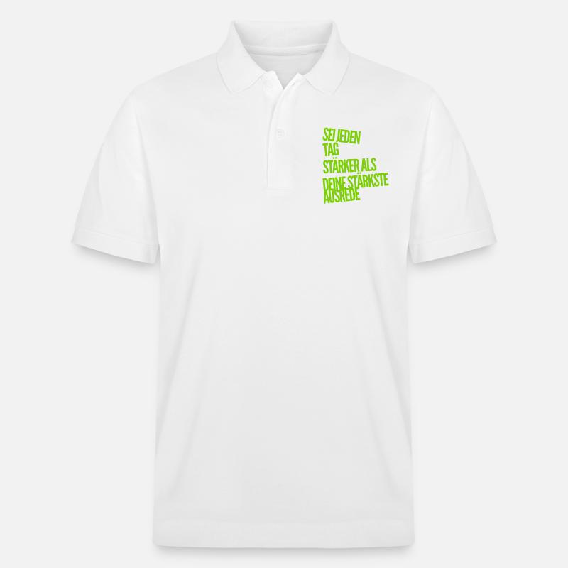 Ausreden waren gestern - Stanley/Stella Unisex Bio-Poloshirt PREPSTER - Weiß