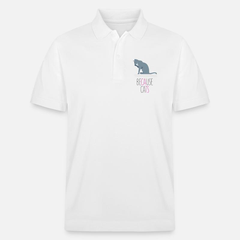 Parce que les chats - Polo PREPSTER bio Stanley/Stella Unisexe - blanc