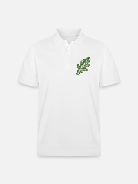 Eichenblatt / Grün - Stanley/Stella Unisex Bio-Poloshirt PREPSTER - Weiß