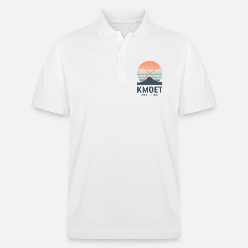 Kmoet just nothing, Antwerp dialect Shirts - Stanley/Stella Unisex Organic Polo Shirt PREPSTER - white