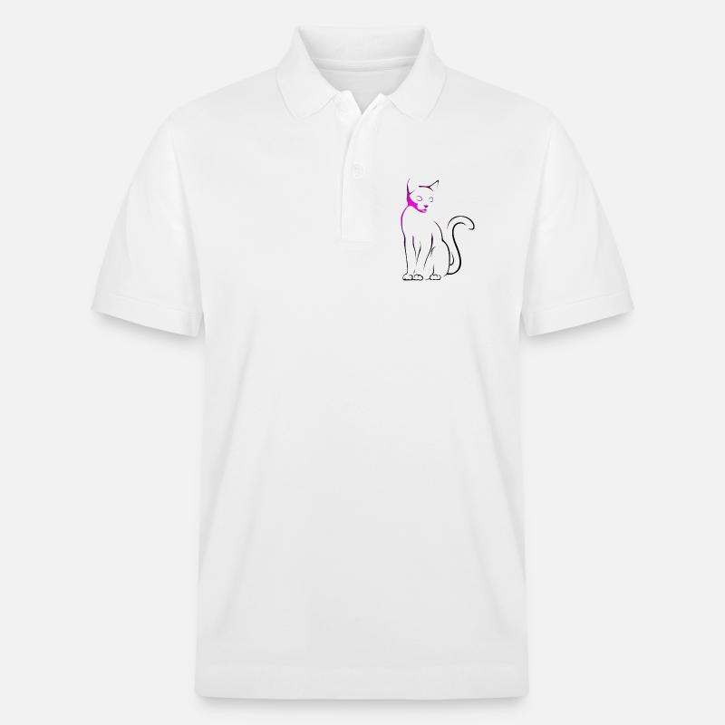 Pink Cat - Stanley/Stella Unisex Bio-Poloshirt PREPSTER - Weiß
