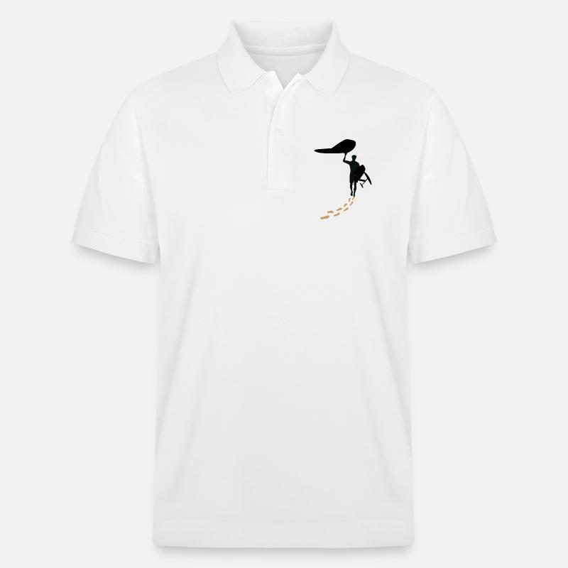 Wingfoiler avec des pas - Polo PREPSTER bio Stanley/Stella Unisexe - blanc