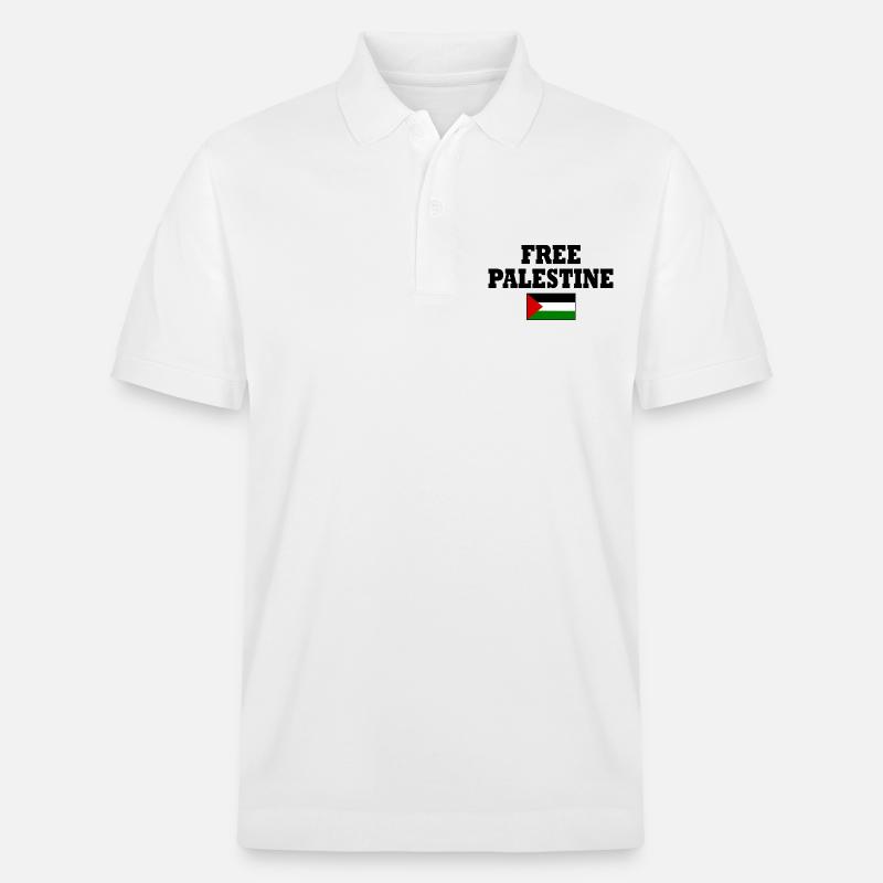 Free palestine - Stanley/Stella Unisex Bio-Poloshirt PREPSTER - Weiß