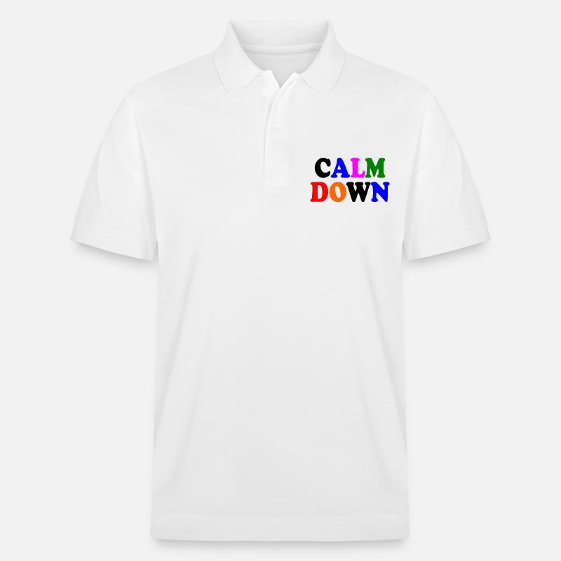 Calm down - Polo PREPSTER bio Stanley/Stella Unisexe - blanc