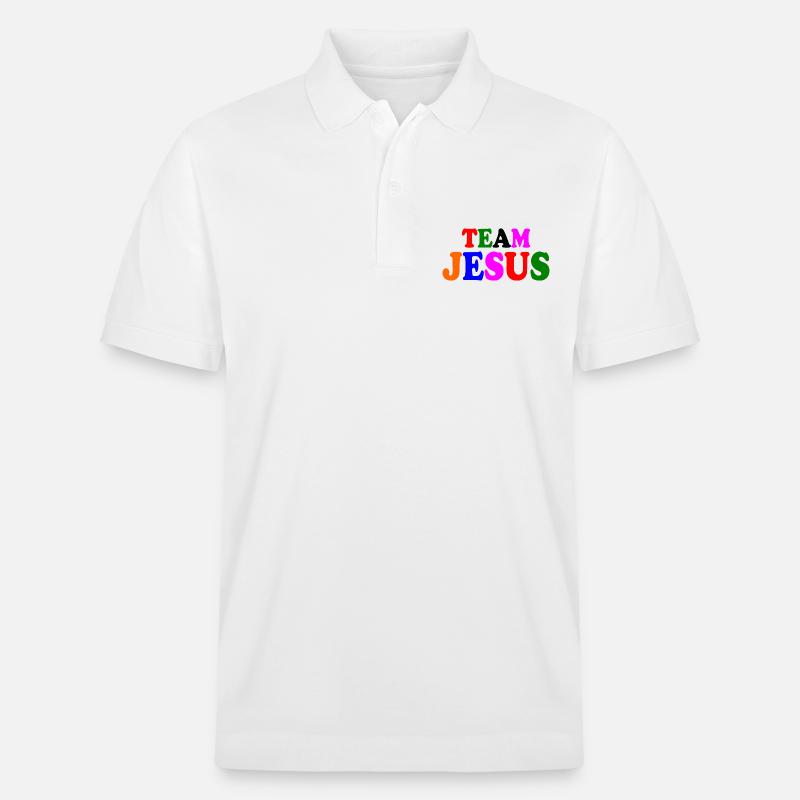 Team jesus - Stanley/Stella Unisex Bio-Poloshirt PREPSTER - Weiß