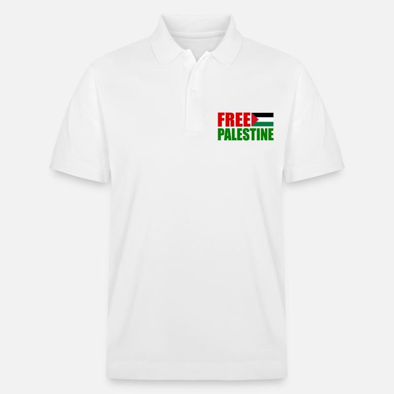 Free palestine - Stanley/Stella Unisex Bio-Poloshirt PREPSTER - Weiß