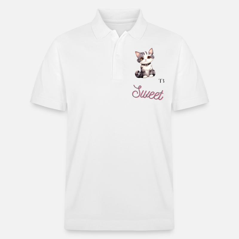 Chat mignon - Polo PREPSTER bio Stanley/Stella Unisexe - blanc