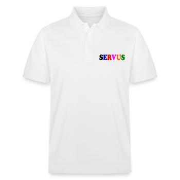 Servus - Stanley/Stella Unisex Bio-Poloshirt PREPSTER - Weiß - Vorne - Roxy (174cm) & Andy (188cm)